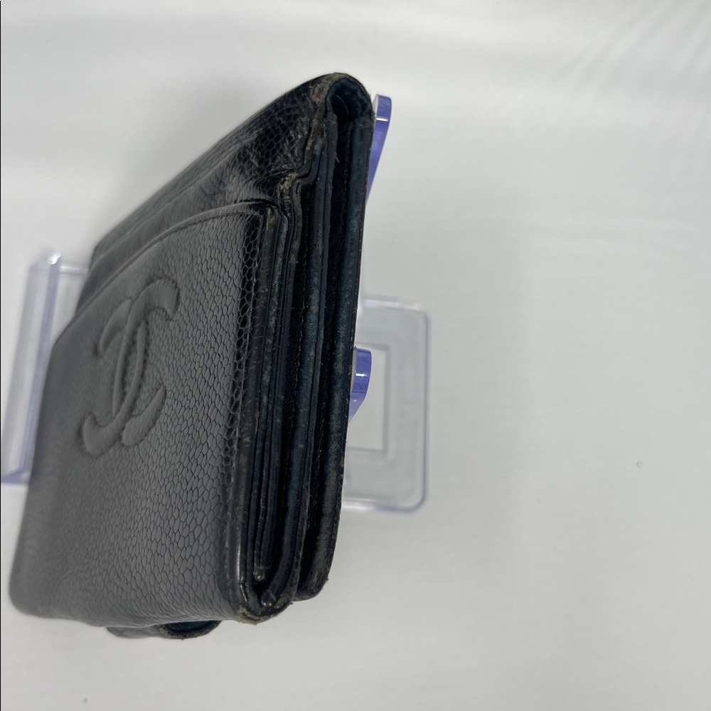 Chanel Caviar Skin Leather Bi-fold Wallet Black - Picture 13 of 14